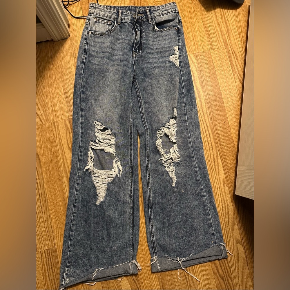 Distressed Blue Women's Jeans